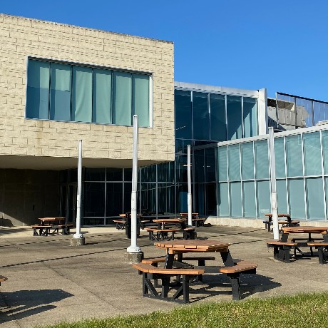 Patio Area - Outside view of patio area with picnic tables